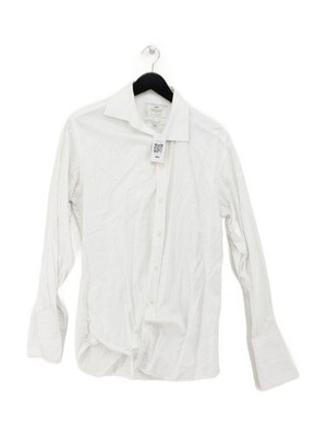 Hawes & Curtis Men's Shirt M White 100% Cotton Basic