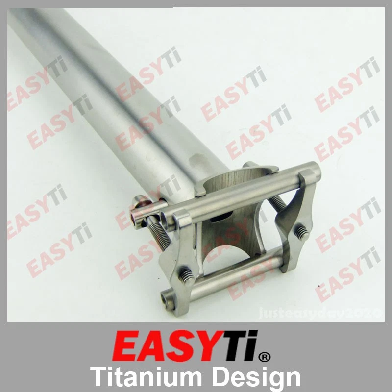 Tija de sillín de bicicleta de titanio de alta calidad Easy Ti 31,8 mm - para Brompton - ultra ligera Foto 2 de 4