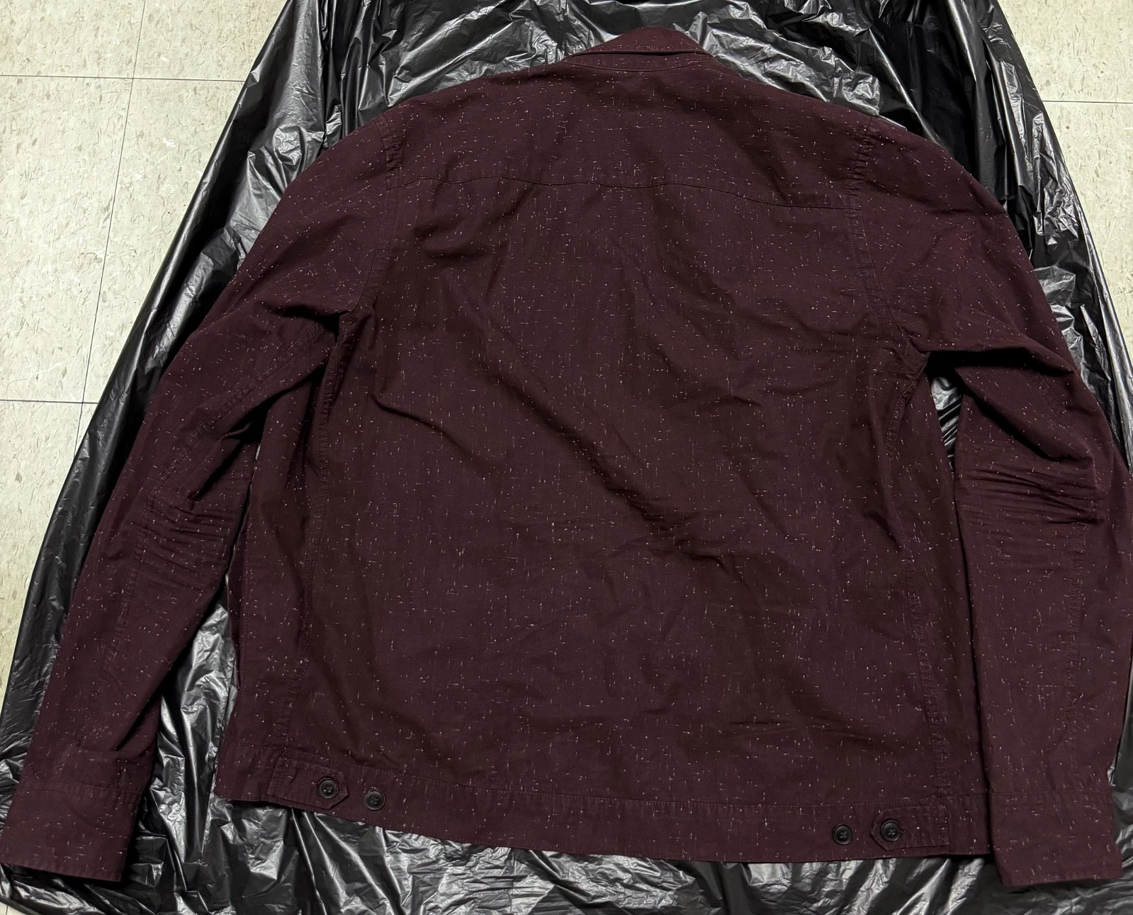 *AllSaints Mens Burgundy Cassady Full-Zip Long Sleeve Shirt Jacket M MEDIUM* image 8