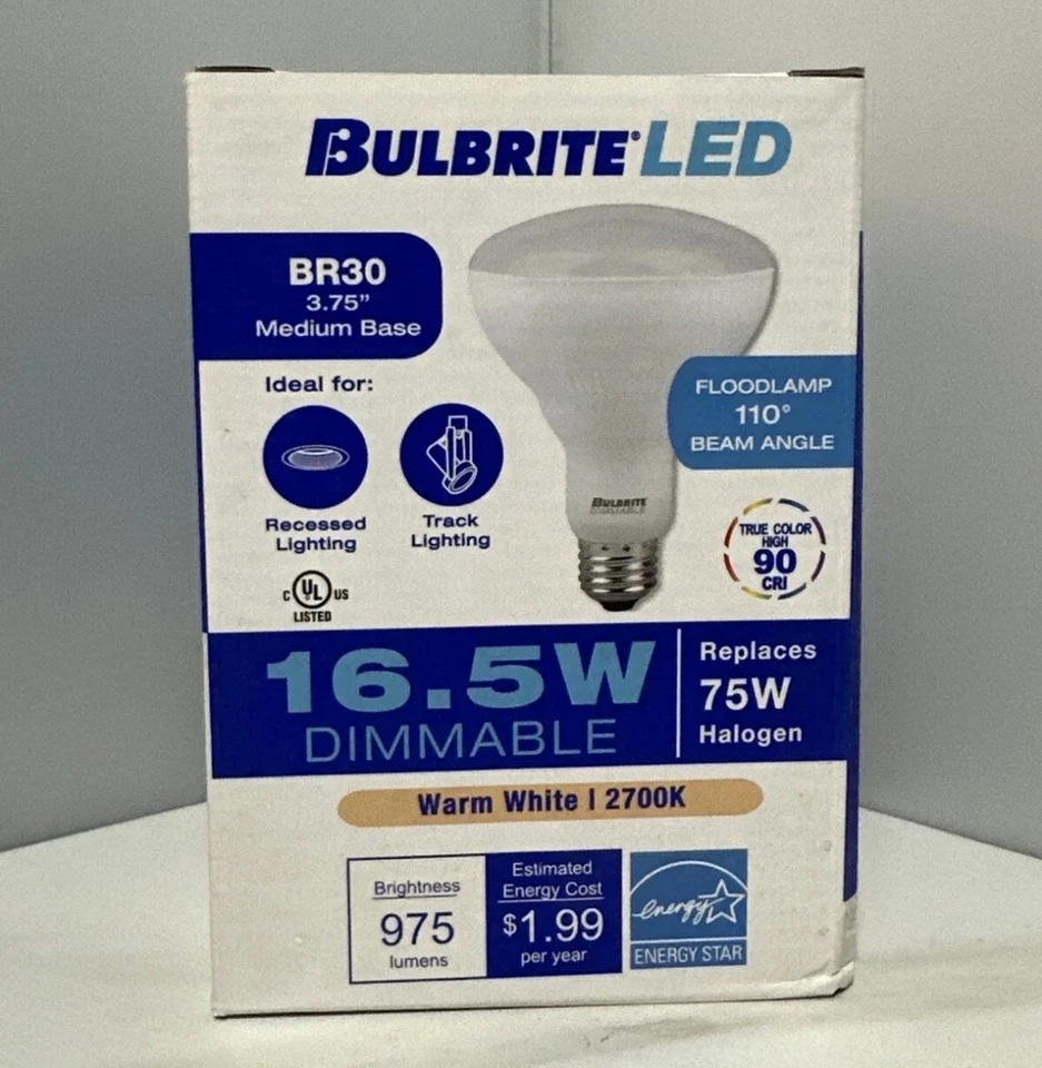 Bulbrite 16.5W DIMMABLE Light Bulb #772810 LED BR30 - Image 2 of 4
