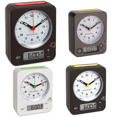 TFA Dostmann 60.1511 Combo analoger Funkwecker Reisewecker digitale Weckzeit