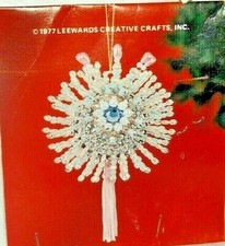 HTF Vintage Leewards PINK IRIDESCENCE Bead Sequin Christmas Ornament Kit