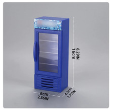 1:12 Miniature Blue Refrigerator Furniture Model made of plastic FREE SEE PICT 2