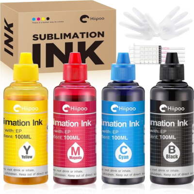 Hiipoo Sublimation Ink Refilled Compatible with Ecotank WF7710 ET2720 ET2760 C88