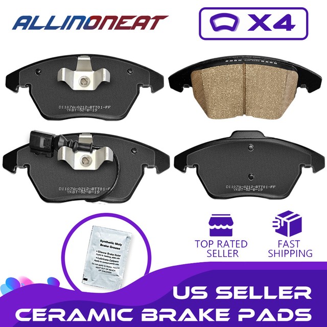4PCS Front Ceramic Brake Pads For 2006 2007 2008 2009 - 2013 Volkswagen