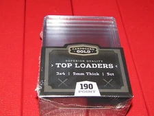 2 New Packs of 5 Cardboard Gold 3x4 Toploaders 190 Point For Thick Jersey Cards 