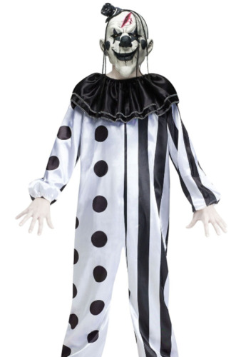 Scary Creepy Killer Clown Costume Kids Youth Size 