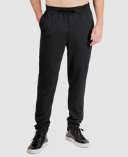 Natori Men's Modern-Fit Black Adjustable Rumi Pajama Jogger Pants Size L