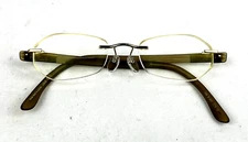 Silhouette 7608 20 6051 Titanium Gold Brown Rimless Eyeglass Frames Made Austria