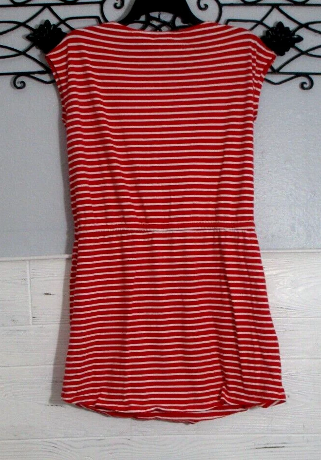 Abito Michael Kors taglia M rosso a righe manica corta girocollo