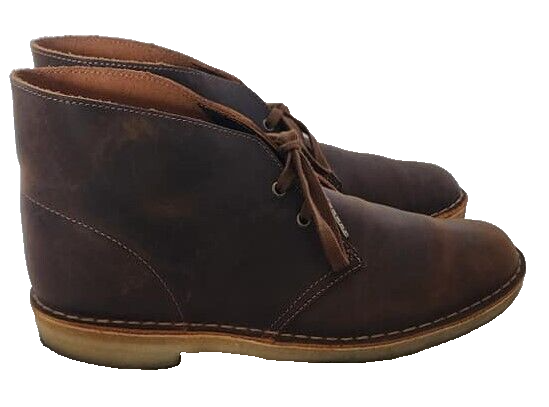 Clarks Originals 11826 Brown Leather LaceUp Crepe Sole Shoes Men's