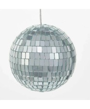 Mirrored Disco Ball Glass Ornaments, 4-Piece Box Set