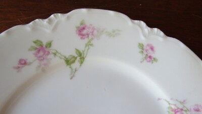 Haviland Limoges Schleiger 31A Pink Roses Green Leaves 8 5/8