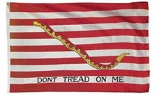 (Pack Lot of 2) 3x5 Navy Jack Flag Gadsden Tea Party 3'x5' Banner Grommets