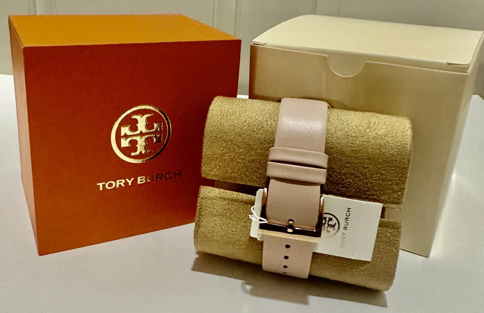 Orologio Nuovo con Etichette Tory Burch Phipps Oro Rosa TBW7205