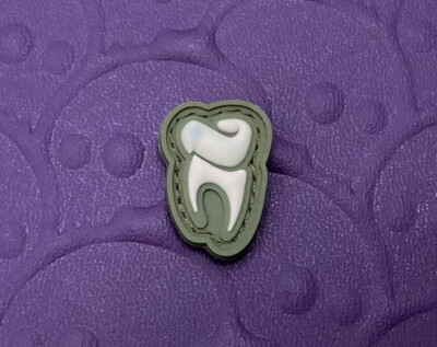 N2DWLD White on OD Green GITD Toof Morale Pouch Patch Ranger Eyes Patch EDC