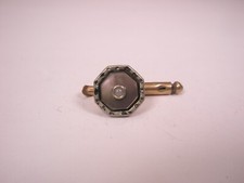SINGLES 1 3/8" Gray Octagon Mother of Pearl Vintage Formal Tux Shirt Stud c189