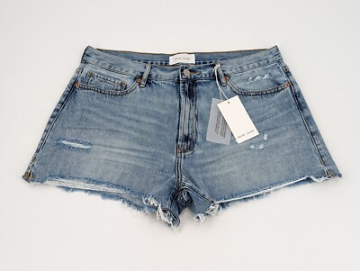 Dear John Womens Blue Distressed Cut Off Denim Jean Shorts Size 32