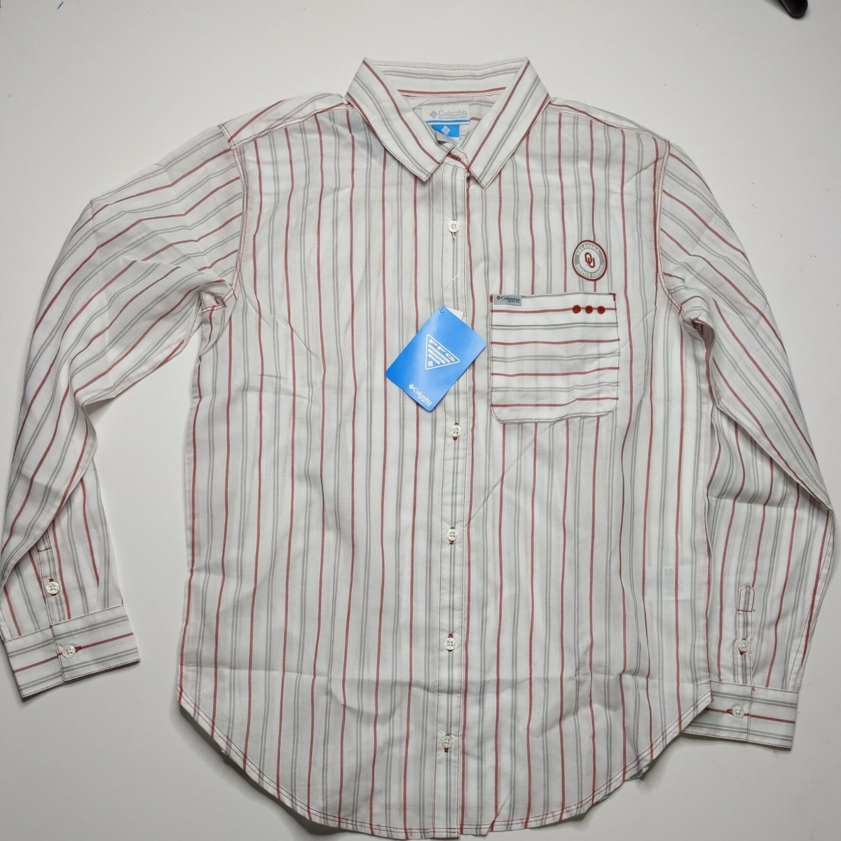 Columbia Womens PFG Collegiate Sun Drifter OU Oklahoma Sooner L/S