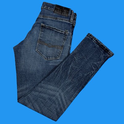 Levis Denizen 208 Jeans Mens Size 29x30 Whiskered Medium Blue Denim