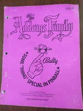 The Addams Family-Bally-Manuale tecnico-Test/diagnosi Flipper-pinball-ORIGINALE