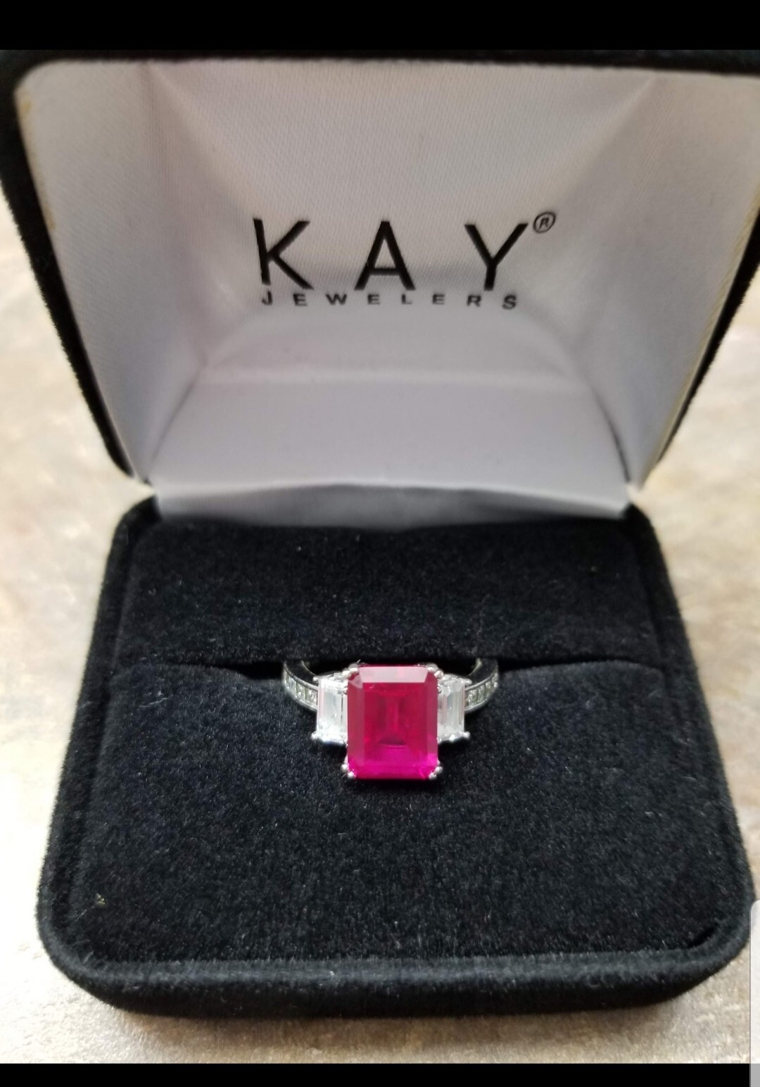 Ruby ring and band - image 1