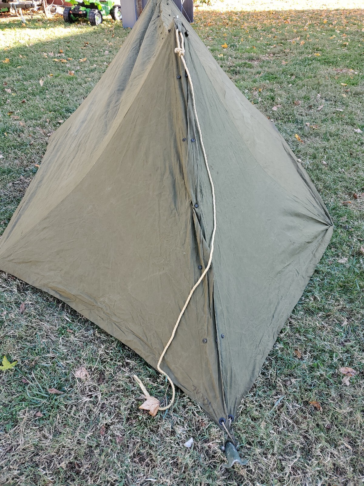 2 US MILITARY SHELTER HALF TENT WITH POLES AND STAKES READ***** eBay