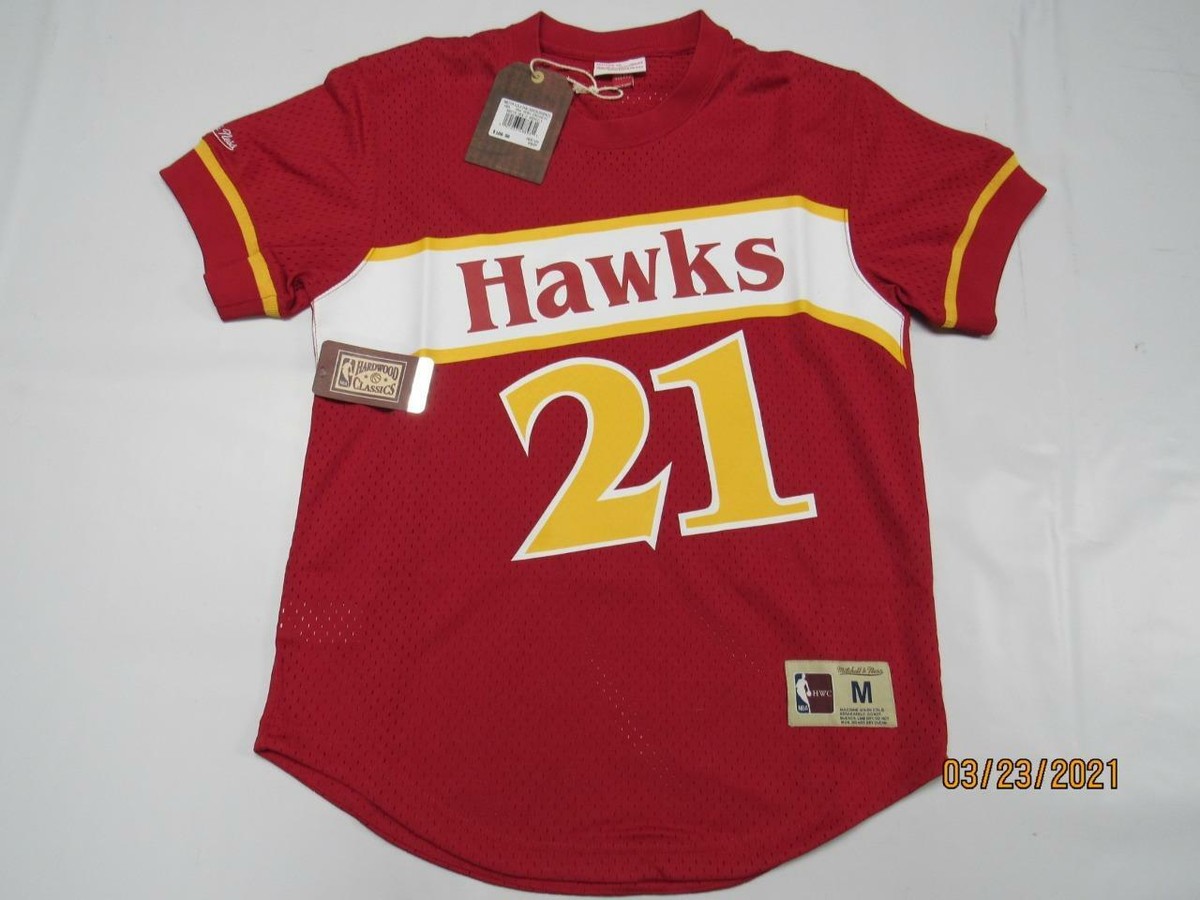 New Dominique Wilkins #21 Hawks Mens M-L-XL-2XL-3XL Mitchell