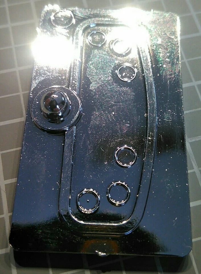 Amaturenbrett verchromt 42mm x 25mm Neu - Bild 2 von 2