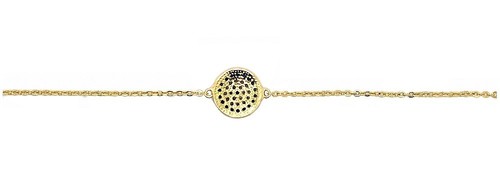Multi-Color CZ Evil Eye 14K Flash Gold Plated Link Anklet - Picture 5 of 5