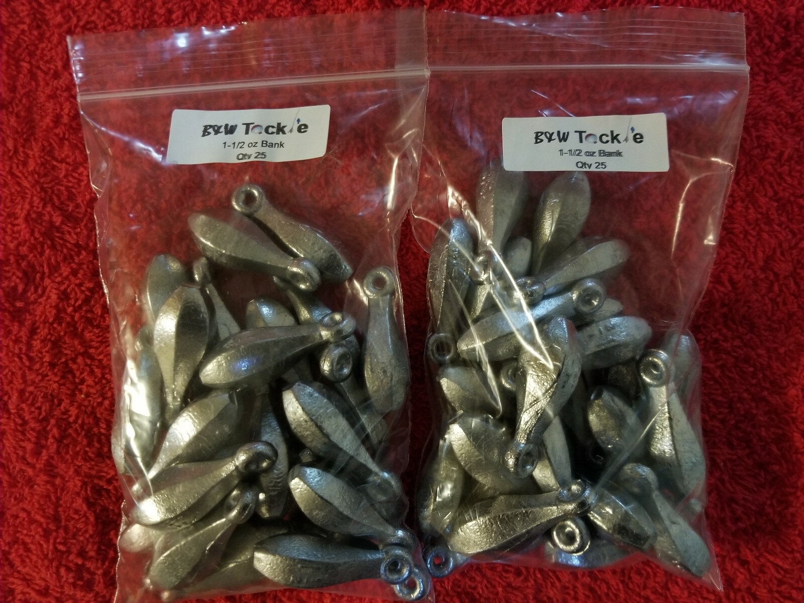 50pcs. 11/2oz. Bank sinkers, weights, fishing, lead eBay