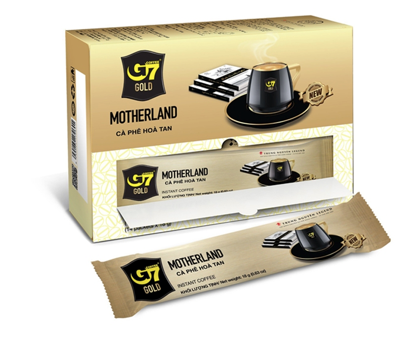 Trung Nguyen G7 Gold Motherland Instant Coffee – Box of 14 Sachets
