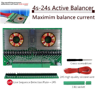 12A Active  Equalizer  Balancer For 4-13S/4-24S BMS Lifepo4/ Li-ion  5A Battery
