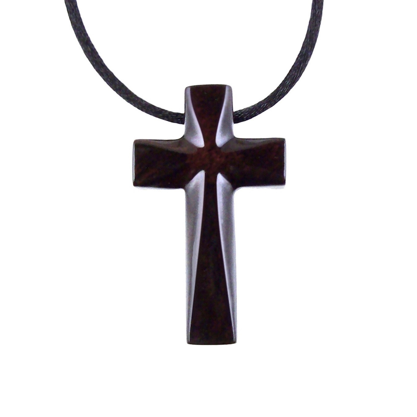 Wood Cross Necklace, Wooden Cross Pendant, Handmade Christian Jewelry for Men