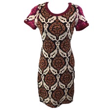 Tigerlily Womens Sweater Dress Cream Tan Australian 100% Cotton Bodycon Sz 4