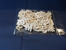 A-Z ALPHABET LOOSE Wooden Machine Cut Letters Upper Case TOTAL 130 pcs NEW 