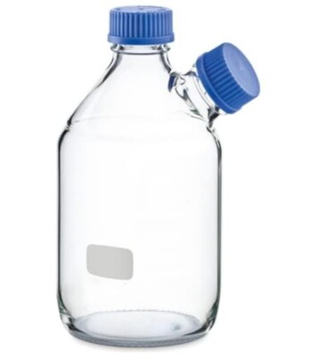 ABGIL BOROSILICATE GLASS TWO NECK HPLC BOTTLE WITH GL- 45 SCREW CAP | eBay