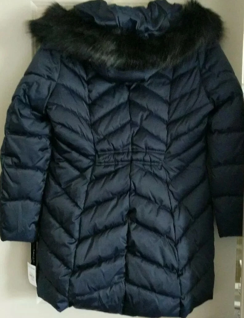 Tahari mia top fitted puffer coat