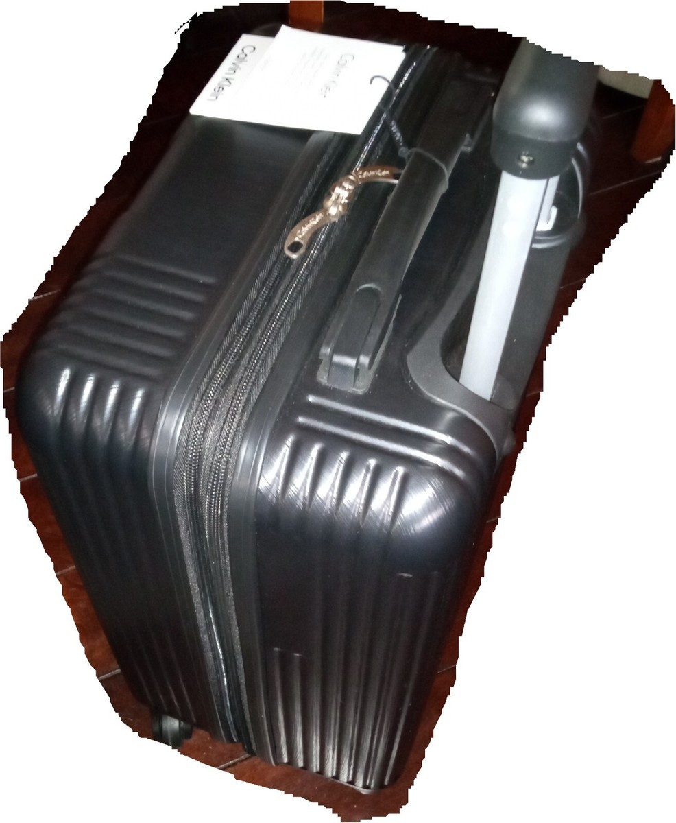 Calvin Klein Spinner Hardside Int'l Carry-on Luggage, Black