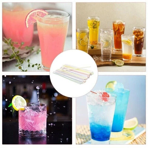 UP 2000x Multicolor Straws BPA Free Bendable Biodegradable Drinking Party Straw - Picture 5 of 12