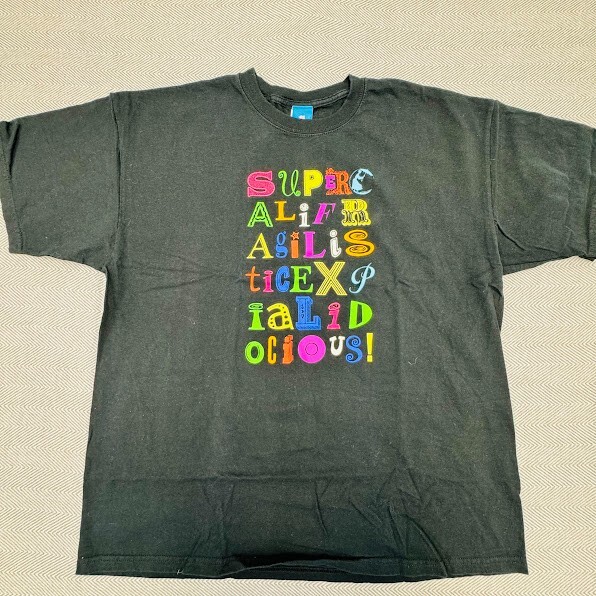 Disney Mary Poppins Supercalifragilisticexpialidocious! T-Shirt Black Size  XL