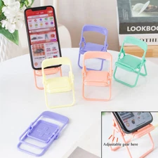 Mini Chair Shape Cell Phone Stand Foldable Universal Candy Color Phone Holder✿&