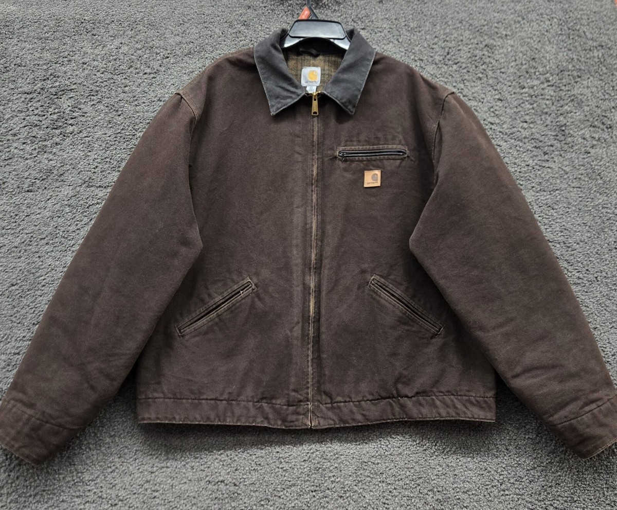 Vintage Carhartt Detroit Jacket Men's 2XLT Dark Brown J97 DKB