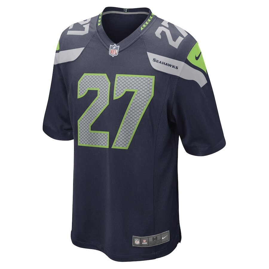 Seattle Seahawks Tariq Woolen #27 Nike Navy 2025 Official NFL Game