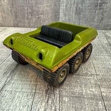 Vintage 1970's Mini Tonka Green 6" Ruff Rider Amphicat Toy USA Made Steel Rare