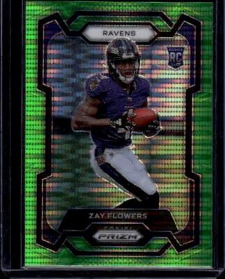 2023 Panini Prizm #307 Zay Flowers Neon Green Pulsar | eBay