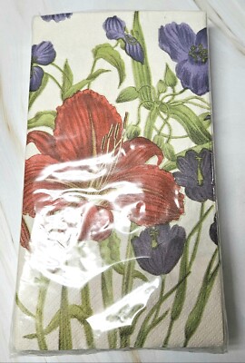 Amscan Napkins GT Tiger Lily Flower, Guest Towel, 16 2-Ply Floral buffet napkin