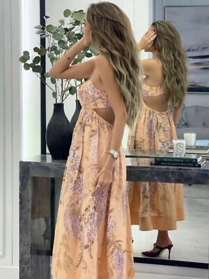 long dress with beads Sexy Long Beaded Prom Dress with Sheer Side Cut Outs Light Pink/Silver / 4 main image 1