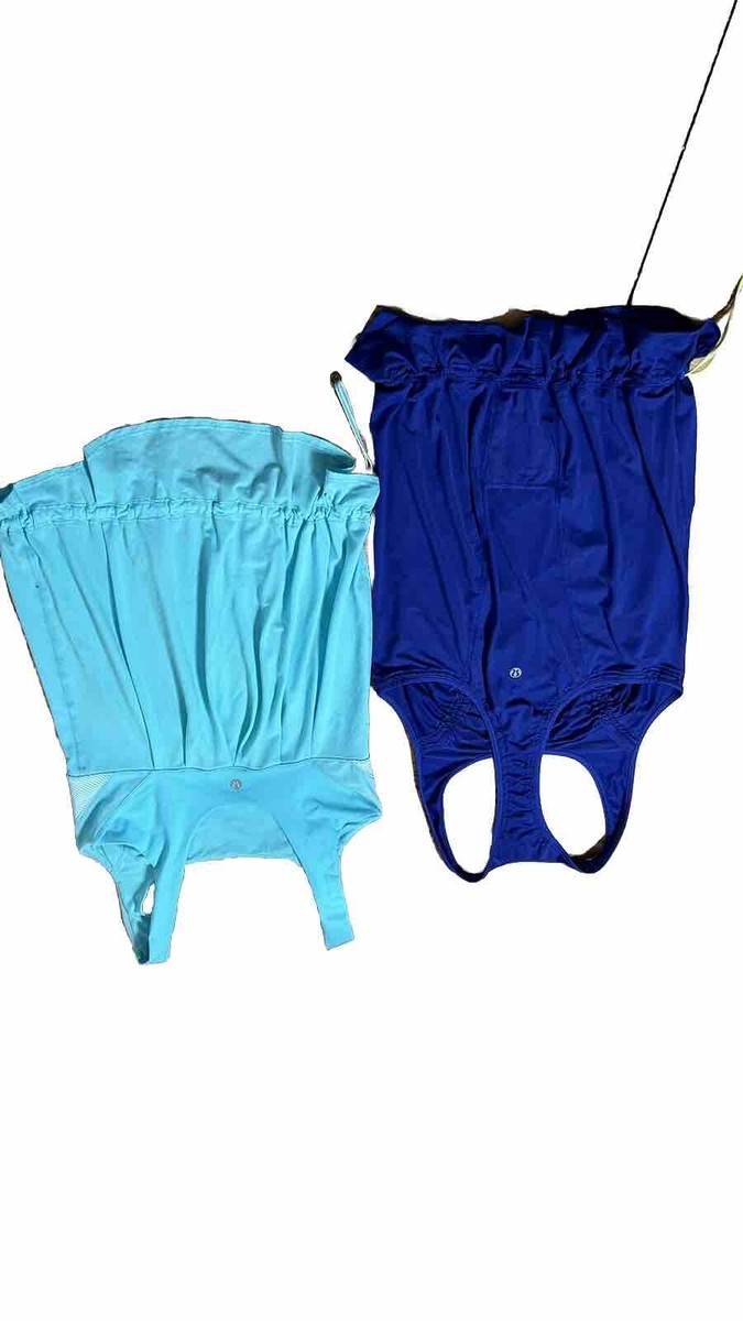 Lululemon Set , Womens Sz 6 Elevate Tank Top Royal Blue Drawcord
