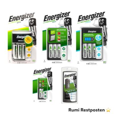 Akkuladegerät Energizer  nimH HR 6  INKLUSIVE 4x 1300- 2000-2300